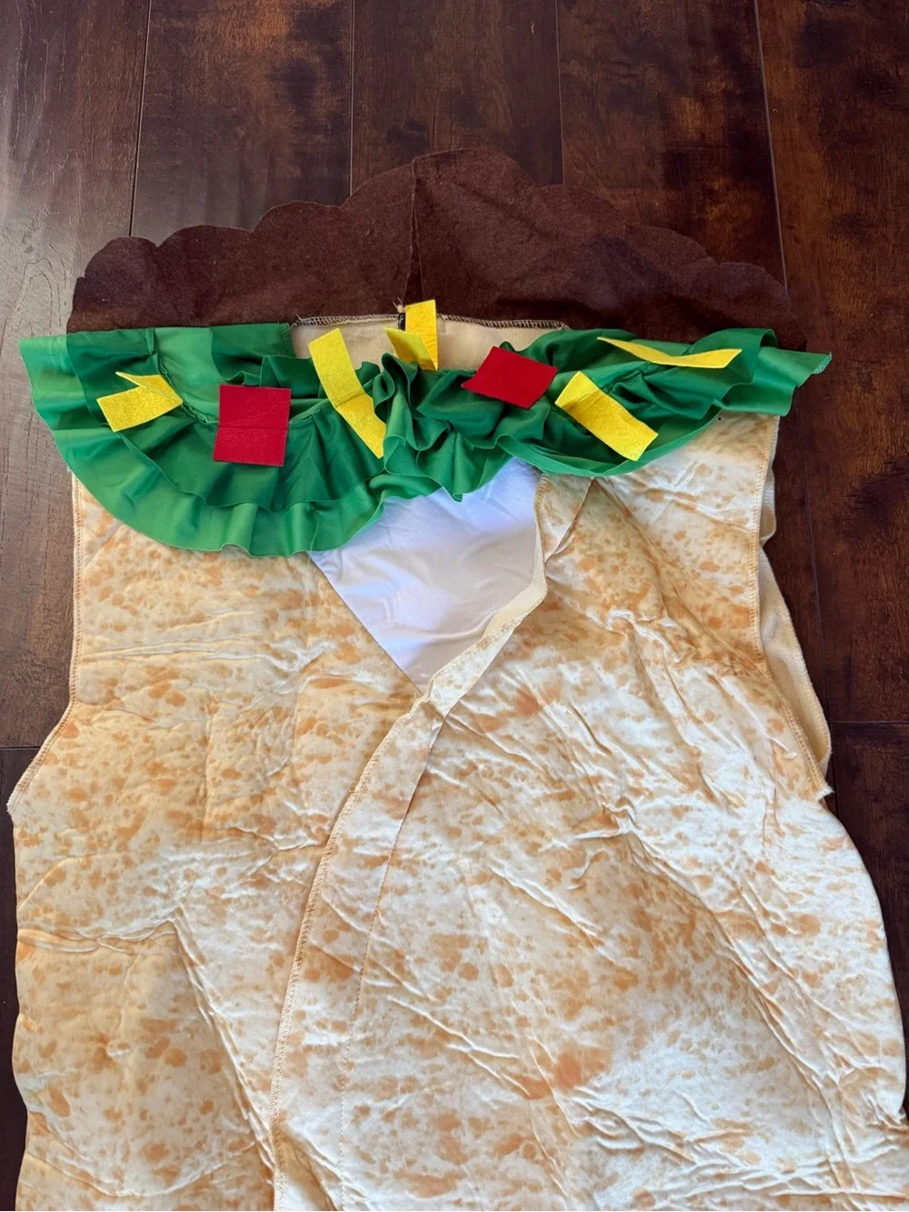 Adult Taco Costume - Green & Tan Taco Shell Costume
